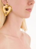 oversized heart clip on earrings