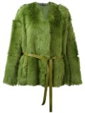 belted shearling jacket