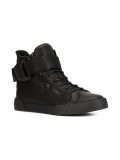 double zip hi-top sneakers