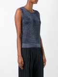 metallic effect knit top