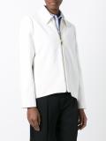 zipped pointed collar jacket