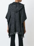 frayed edge hooded jumper