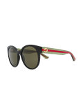 Web arm round sunglasses