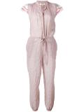 ruffled striped jumpsuit
