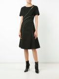 stitched cut-out dress