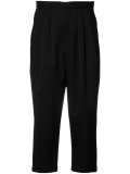 drop-crotch cropped trousers