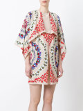 floral print cape dress