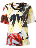 mixed print T-shirt