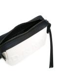 embossed logo crossbody bag