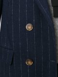double breasted pinstripe coat 