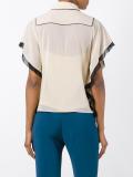 piped trim blouse