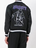 'Society' embroidered bomber jacket