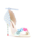 floral sequins sandals 