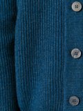 ribbed high neck cardigan