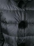 pompom detail padded coat