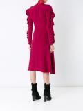 sheer ruffled sleeved dress