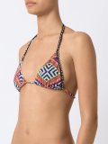 printed triangle bikini top