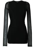 sheer knit blouse