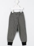 houndstooth jacquard trousers
