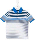 stripe print polo shirt