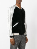 textured panel bomber jacket