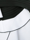 pleated bardot asymmetrical top