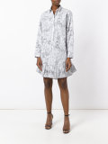 cactus sketch print shirt dress