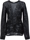 lace jacquard knitted top