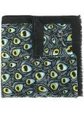 peacock print scarf