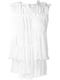 pleated sleeveless top