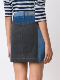 patchwork denim skirt