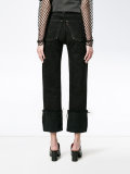 High Rise Straight Leg Jeans with turned up cuffs 