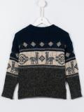 lama intarsia knit vintage jumper