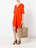 logo print shopping bag