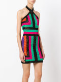 halterneck mini dress