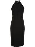 halterneck ribbed detailing dress