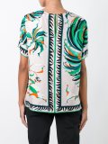 'leaves' print T-shirt