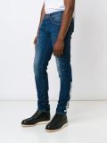 striped leg  jeans
