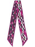 geometric print skinny scarf
