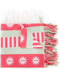 printed frayed scarf 