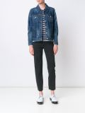cropped frayed hem jeans