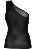 one shoulder button top