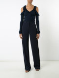 cut-out ruffle jumper 