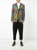 geometric abstract print blazer