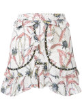 printed mini skirt