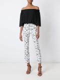printed slim fit trousers