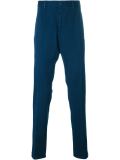 contrast pocket straight leg trousers