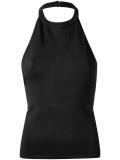 round neck sleeveless blouse