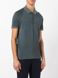 striped trim polo shirt