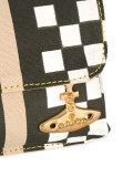 geometric print asymmetric clutch